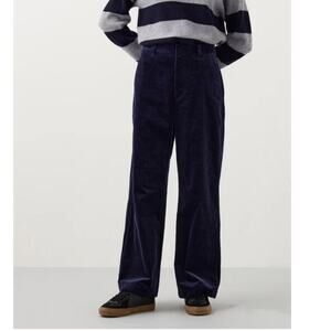 Uniqlo Dark Navy Corduroy Trousers
